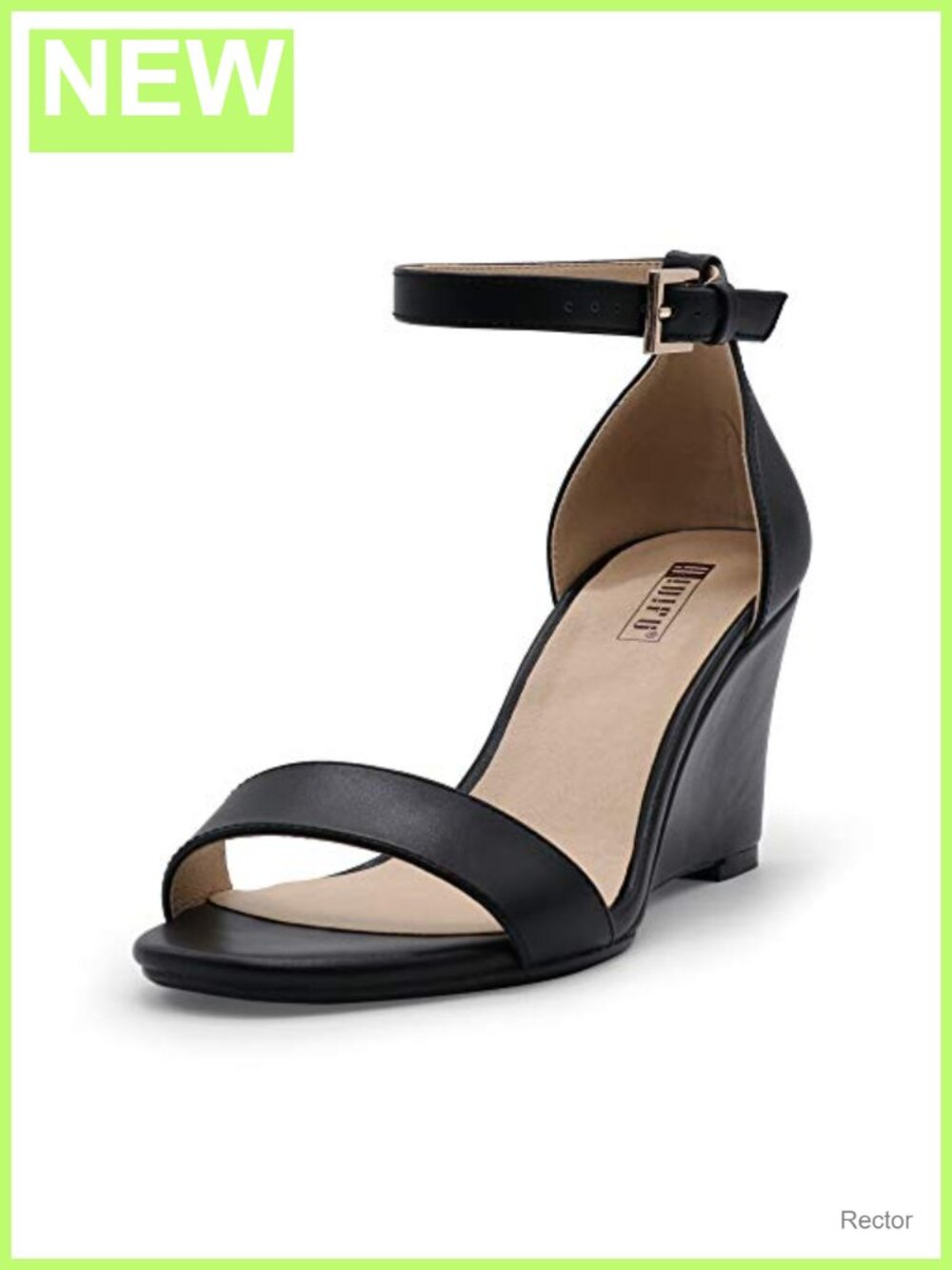 Women's Wedge Heels Sandals Ankle Strap Open Toe Manmade 3-Inch Dress Shoes